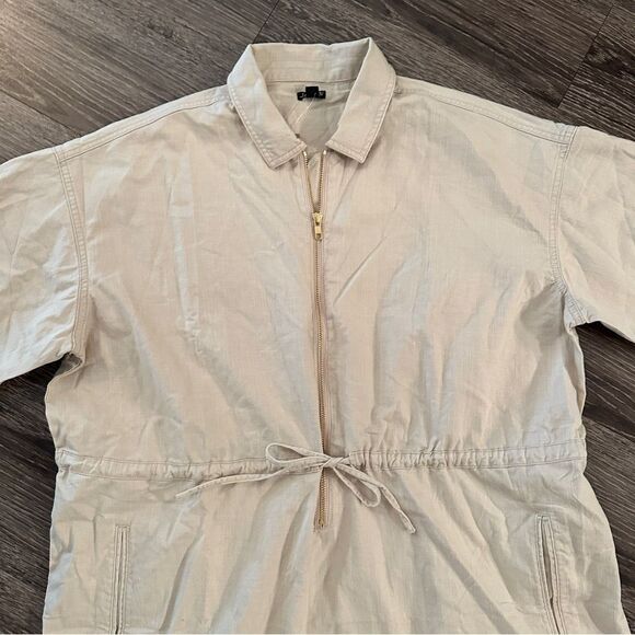 J. Crew Cinched zip-up dress in drapey cotton New - Picture 3 of 8
